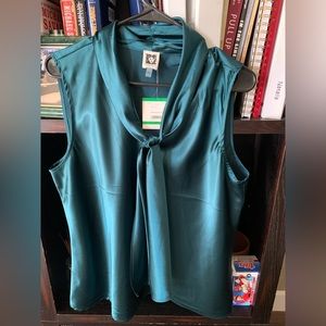 Anne Klein satin look tank, new with tags!